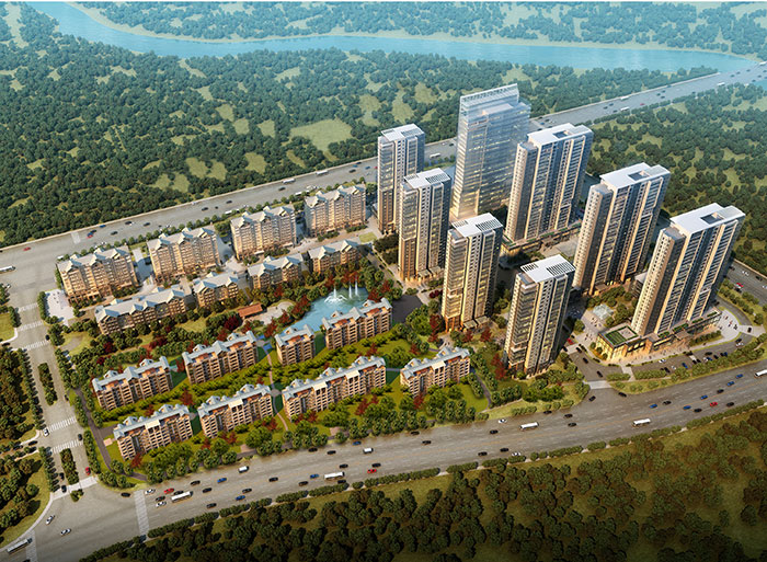 金泰?舒格蘭一、二期鳥瞰圖